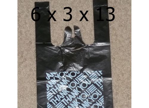 T-Shirt Small Black  Plastic  Bags 500 qty
