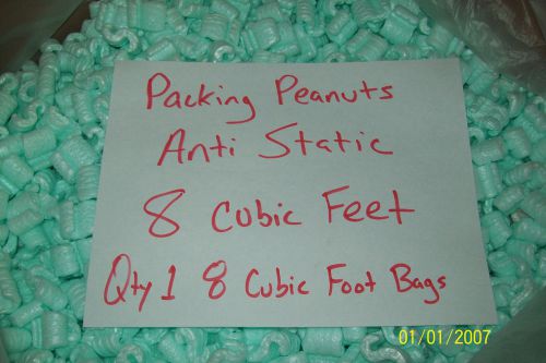 8 Cubic Feet Packing Peanuts 60 Gal Anti Static Free Ship New Strong &#034;S&#034; Shape