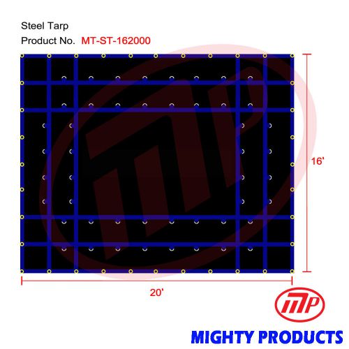 Flatbed truck tarp - light weight steel tarp -16x20   (mt-st-lw1620) for sale