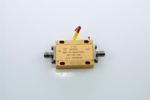MITEQ RF AMPLIFIER AMF-2F-0020100-30-10P-GW 0.2MHZ-10GHz 33db 10dbm