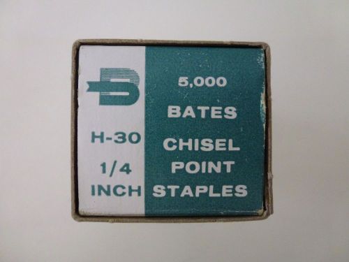 Bates H-30 Chisel Point Staples 1/4&#034; High Carbon Wire 5,000