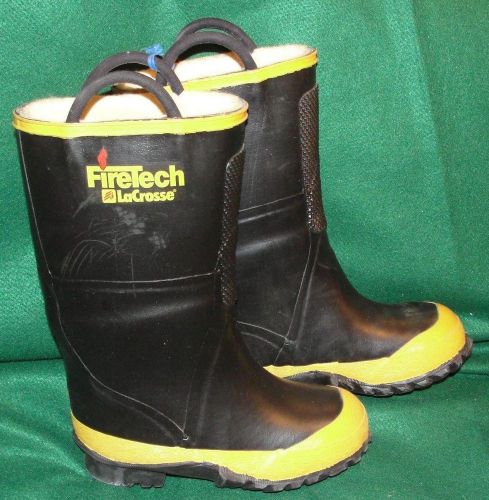 LaCrosse FireTech Firefighter Turnout Gear Bunker Boots Steel Toe  61/2  Wide 4