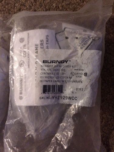 Lot Of 5 BURNDY YH2929WC H-Tap  H-CRIMPIT Clear Fire Retardant COVER KIT