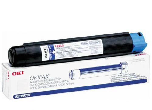 New oki okifax genuine black toner ink cartridges - 52106701 for sale