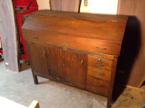 Antique Moore Wood Work Bench / Tool Cabinet ~ Beautiful Condition!
