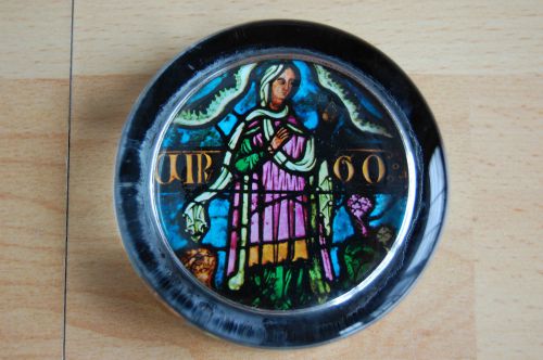 VTG Virgo Zodiac Woman Gothic Style Glass Paperweight Made England Devatrend Ltd
