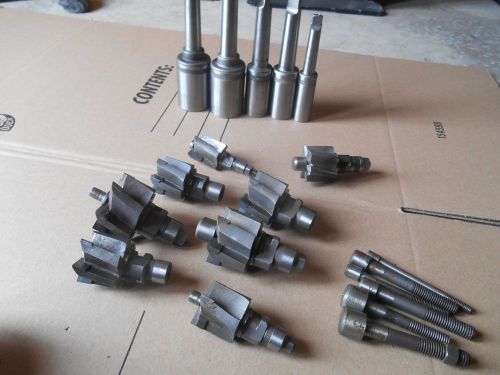 Lot of Eclipse Counterbore Morse Taper Holders Spot Facers Cutters Twist Lock