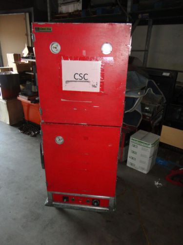 CRES-COR CROWN X TALL RED HEAT HOLD WARMING CABINET.  WORKS BUT DENTED.