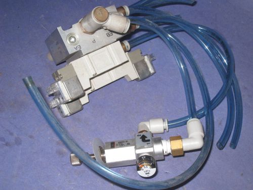 SMC SY3540-5L2 AIR Pneumatics VALVES regulator hoses WIRING MANIFOLD LOT  21Y