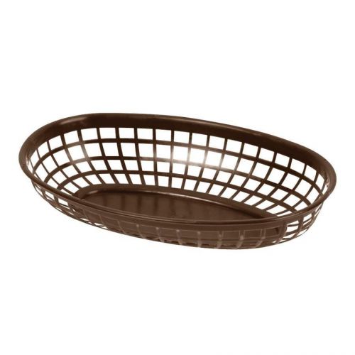 Brown Plastic Oval Food Baskets