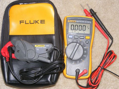 Fluke 116 True RMS Meter Digital HVAC Multimeter w/i200