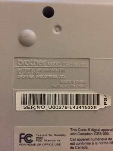 Avery Label Brother PT-2600/2610 P-Touch Label Printer 1/4”-1” / 6-24mm
