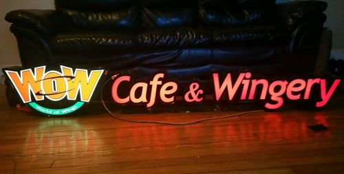 WoW Wing Sign it&#039;s 6 feet long it has a on and off switch.