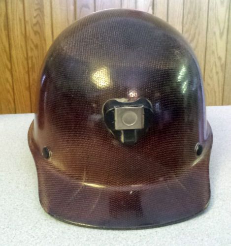 MSA L-10 Medium Fiberglass Skull Guard Cap Hardhat w/ Ratchet Coal Miners Helmet