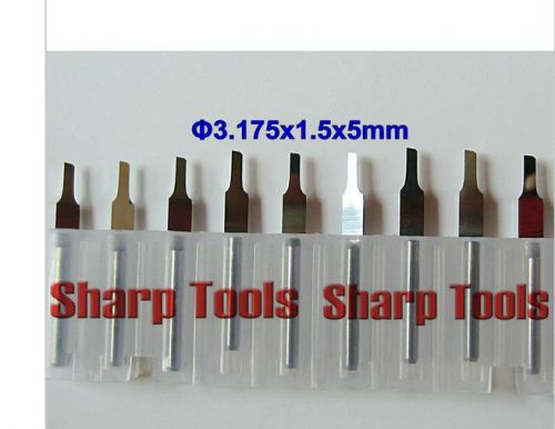 10pcs straight cutters CNC router bits PVC Wood MDF ABS ACRYLIC  1.5mm
