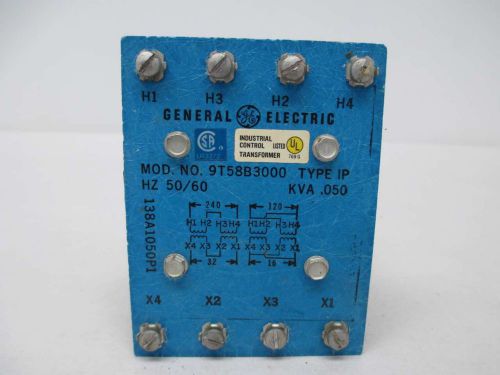 GENERAL ELECTRIC GE 9T58B3000 50VA 1PH 120/240V-AC 16/32V-AC TRANSFORMER D374066