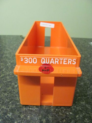 *+105 OLD PAWN  $300 30 Roll Quarter Orange PLASTIC CONTAINER