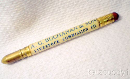 Vintage South Omaha Union Stockyards A.G. Buchanan/Son Adv. Bullet Pencil #93