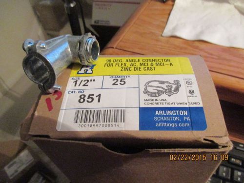 851 1/2&#034;  90 DEGREE ANGLE CONNECTOR FOR FLEX    LOT OF 13  K AUCT 1