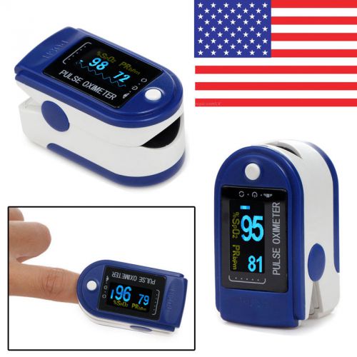 blue CONTEC CMS50D OLED Fingertip Pulse Oximeter-Spo2 Monitor Fingerpulsoximeter