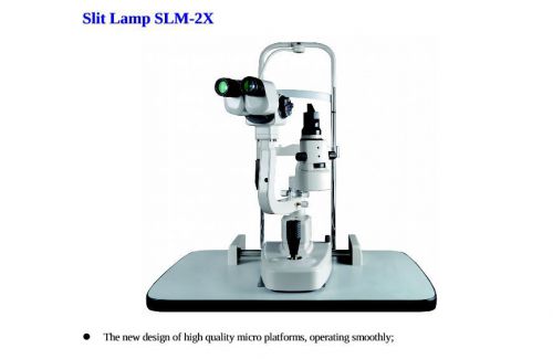 Zeiss style slm-2x slit lamp microscope with table led lamp for sale