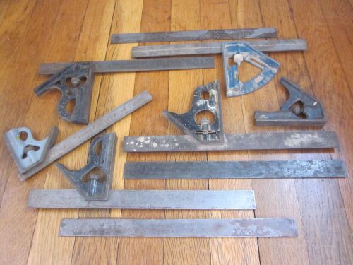 Antique vtg machinist combination square rule lot pre starrett union tool &amp; more for sale