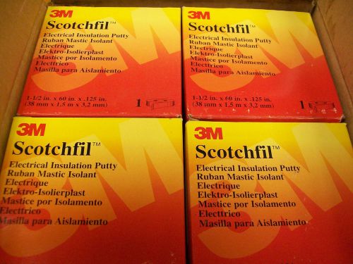 (12) 3m scothfil electrical insulation putty 1-1/2&#034; x 60&#034; x .125 new in box for sale
