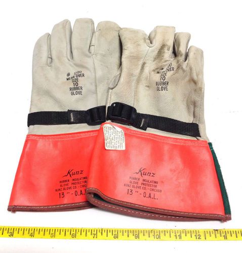 Kunz rubber insulating glove protector welding gloves size 10  105059 for sale