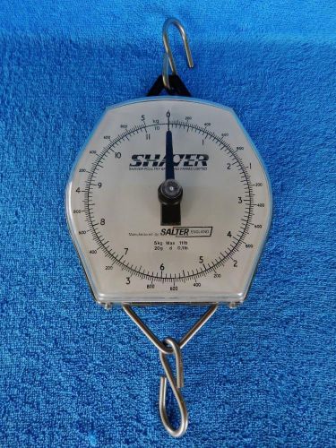 SALTER Made in England 11 LB - 5 KG SHAVER POULTRY FARMS PLASTIC HANGING SCALE