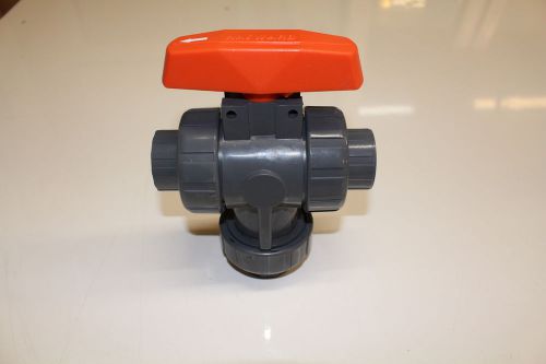 New hayward tw1100st 1&#034; pvc 3 way ball valve true union check gate 3way for sale