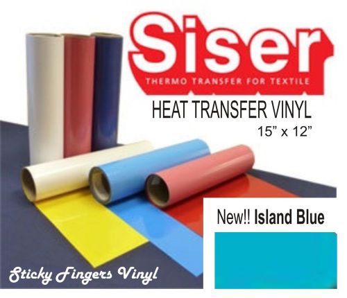 New! island blue heat transfer siser easyweed t shirt vinyl 15&#034; x 12&#034; iron on for sale