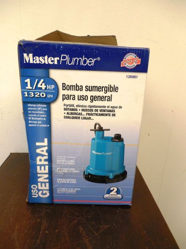 Master Plumber - 126981  1/4hp Submersible Utility Pump
