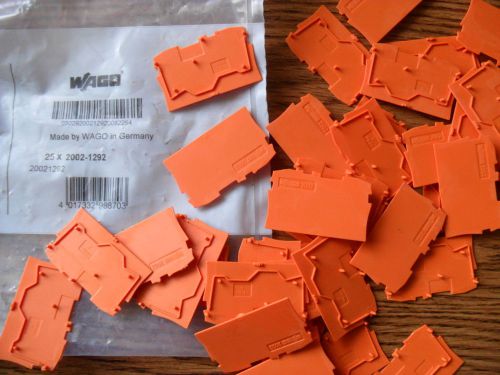 Wago BRAAS 2002-1292 end plate / orange Lot Sale of 38 plates w/ free shipping