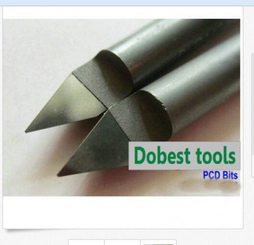 2pcs 45degree PCD Diamond Tools Marble Stone CNC Carving Tools 0.8mm