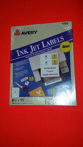 2xAvery 8165 Inkjet Labels, Full Sheet, Permanent, 8-1/2&#034;x11&#034;, 25/PK, White