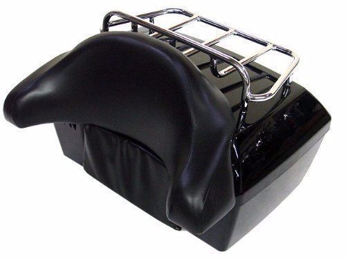 Motorcycle Luggage Trunk Universal Locking Tail Box Top Rack Backrest Storage