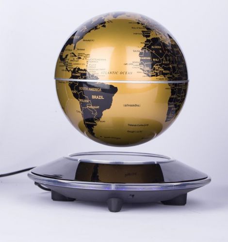 Rotation Perpetual Motion Machine Gold Globe Maglev Office Desktop Toys Gift