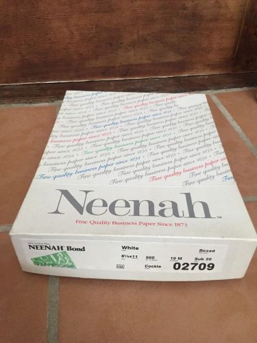 Vtg Neenah Typewriter Paper White 25% Cotton Cockle Watermarked Lot 8 1/2 By 11