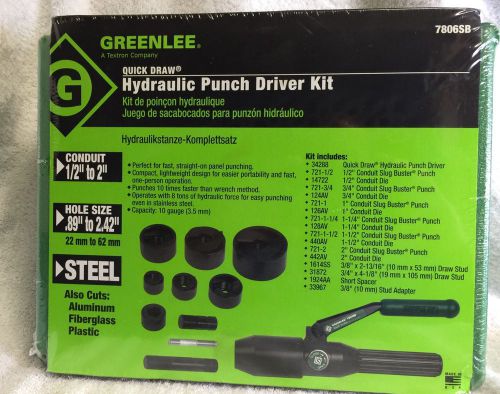 Greenlee 7806-SB Quick Draw Hydraulic Punch Driver and Kit with Conduit Size ...