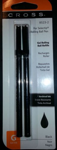 12 CROSS SELECTIP Rollerball Pen REFILLS BLACK ITEM #8523-2 New &amp; Fresh