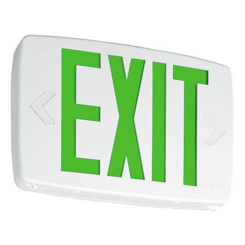 Lithonia Lighting Quantum Thermoplastic Green LED Emergency Exit Sign $65 Retail