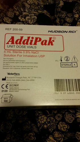 1 box Addipak 5ml sterile solution