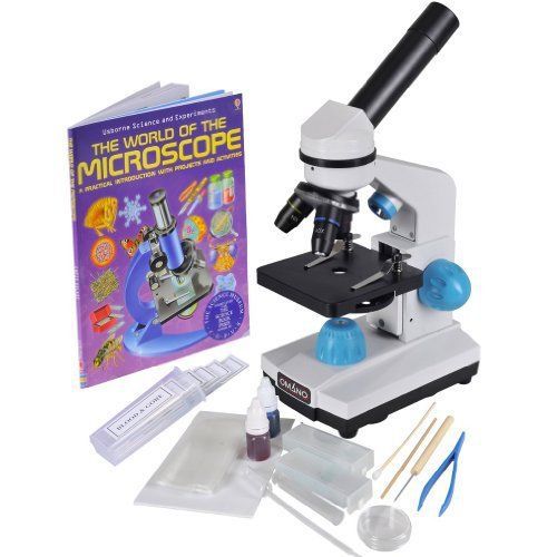 OM115LD-BLUE-XSP1 Student Microscope Gift Package New