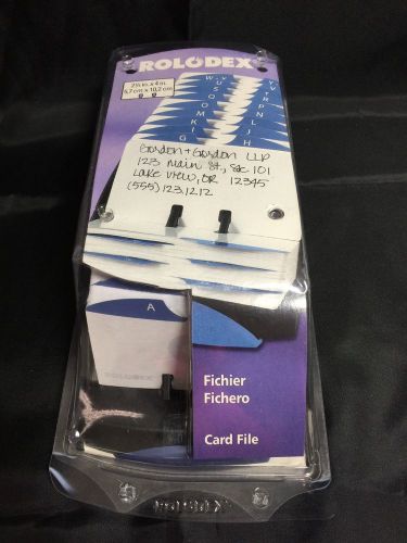 Rolodex 15356AS Card File, 500 Cards/A-Z Index 2 1/4&#034; X 4&#034; Black 042116B