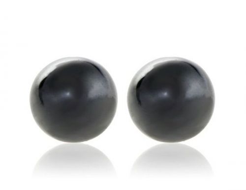 NEW 30mm Magnetic Round Ball Hematite Singing Magnets Toys 2pc Set Black