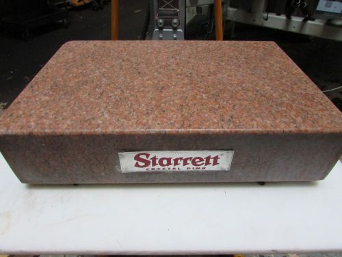 Starrett Crystal Pink Granite Grade A Surface Plate 12&#034; x 18&#034; x 4&#034;
