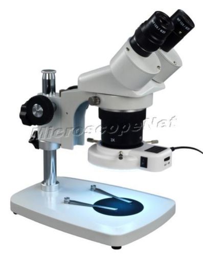 5X-60X Multi-Power Binocular Stereo Long Distance Microscope+54 LED Ring Light