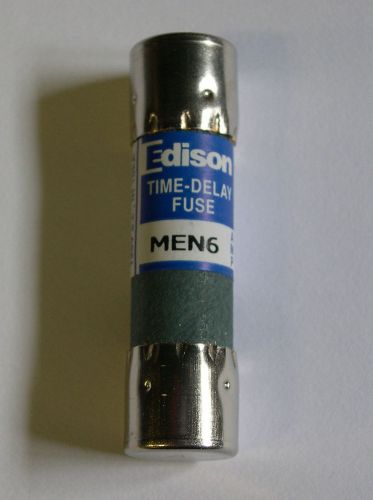 EDISON, TIME DELAY MIDGET FUSES , 6A, MEN6, BOX OF 10