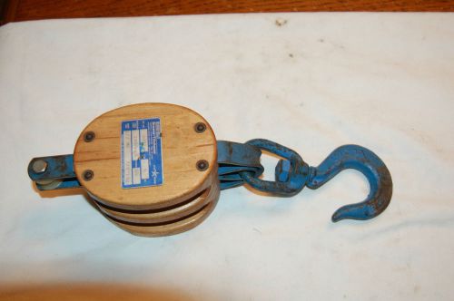 Brewer-Titchener 1400 Lb. Double Puley Wood Snatch Block 1/2&#034; Rope