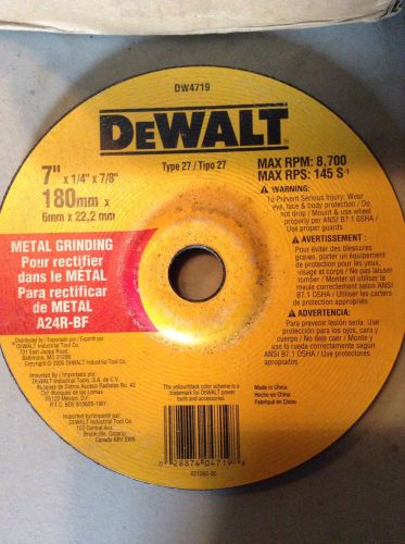 dewalt box of 10 dW4719 metal grinding wheel new disc 7&#034; X 1/4&#034; X 7/8&#034;